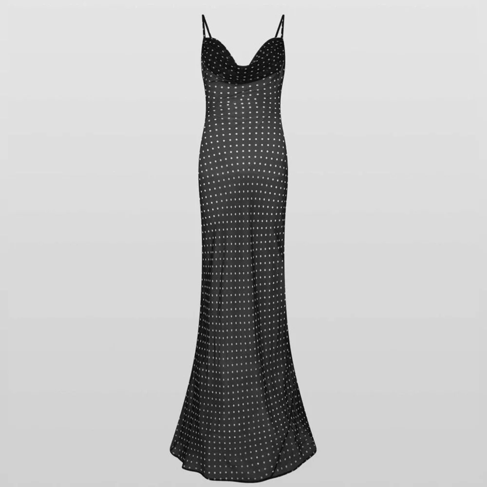 Rat & Boa | GISELE POLKA DOT SILK MAXI DRESS XS - Picture 11 of 16